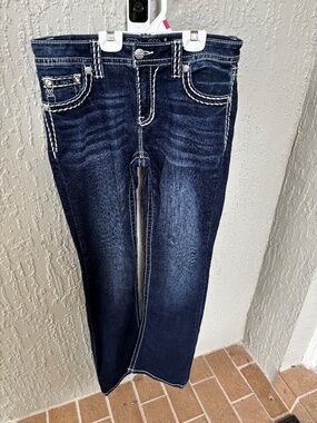 Miss me, Chloe boot cut jeans dark blue wash size 29